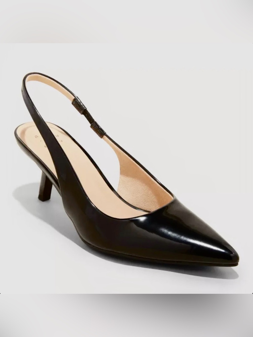 Target A New Day Black Pointed Slingback Kitten Heel Pumps